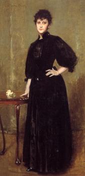 William Merritt Chase : Lady in Black aka Mrs Leslie Cotton